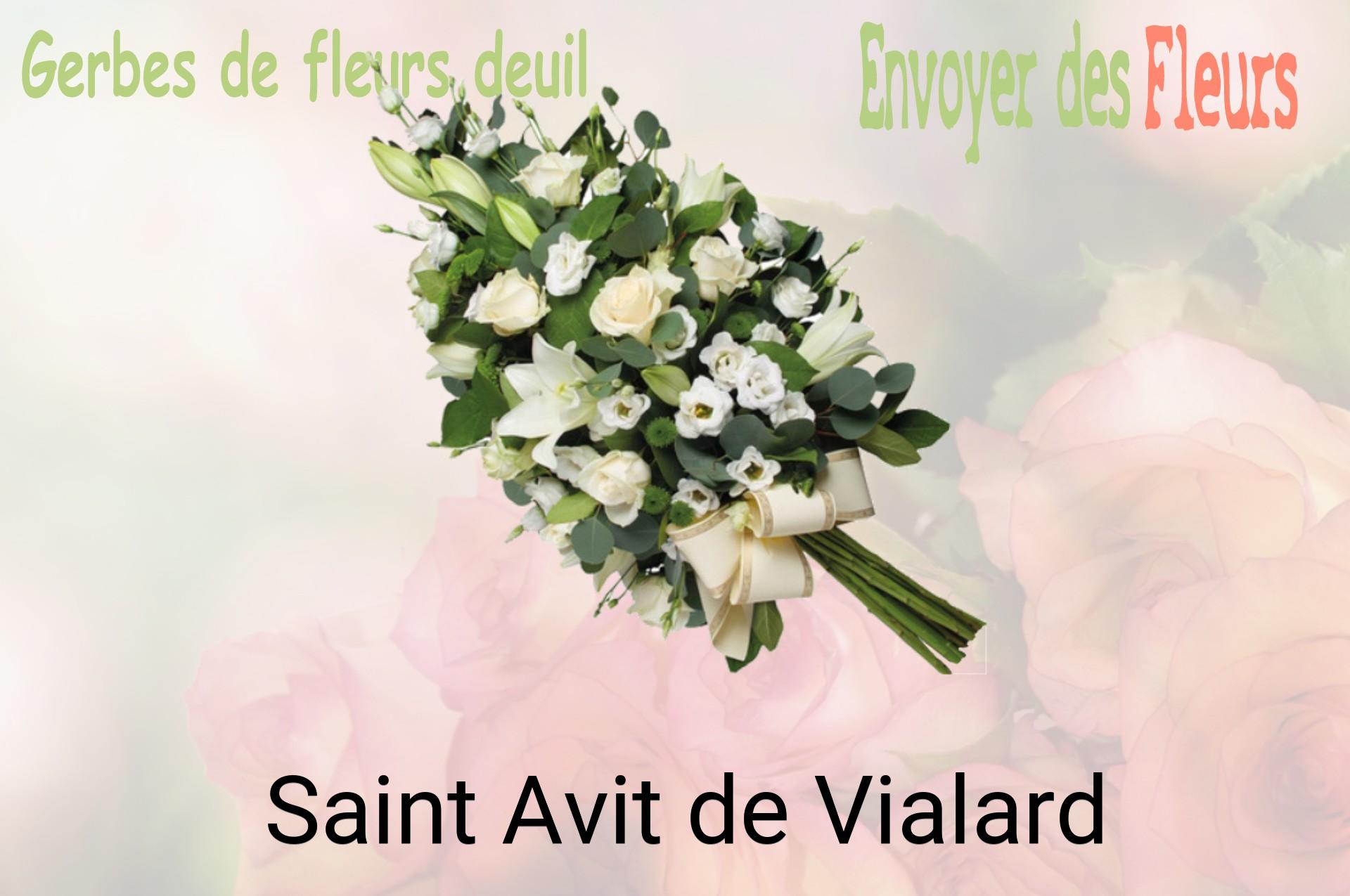 Gerbe de fleurs de deuil livrée à Saint-Avit-de-Vialard